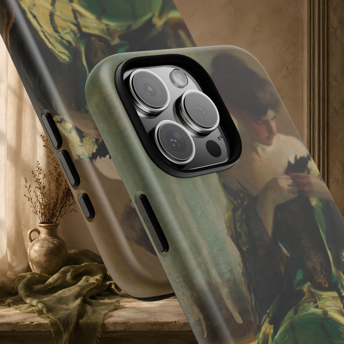 Study in Green and Black by John White Alexander, ca. 1906 — Phone Case
